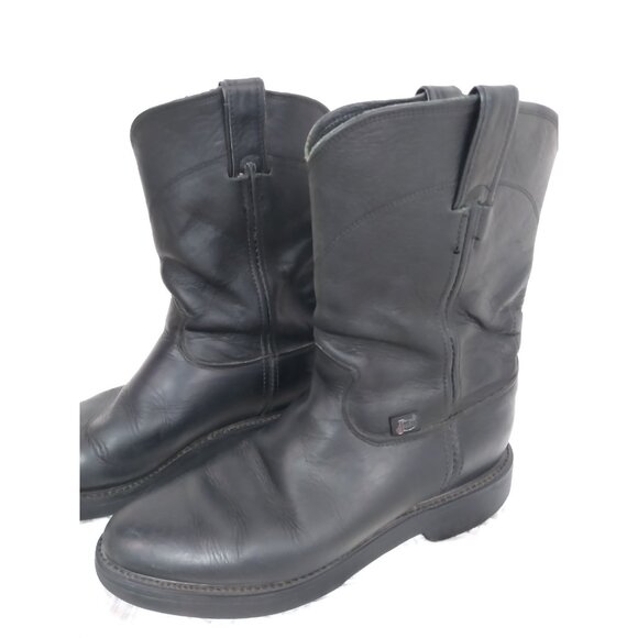 Justin Black Work Boots Measures 10. 5 conductor Oil Resistant READ description main image 14